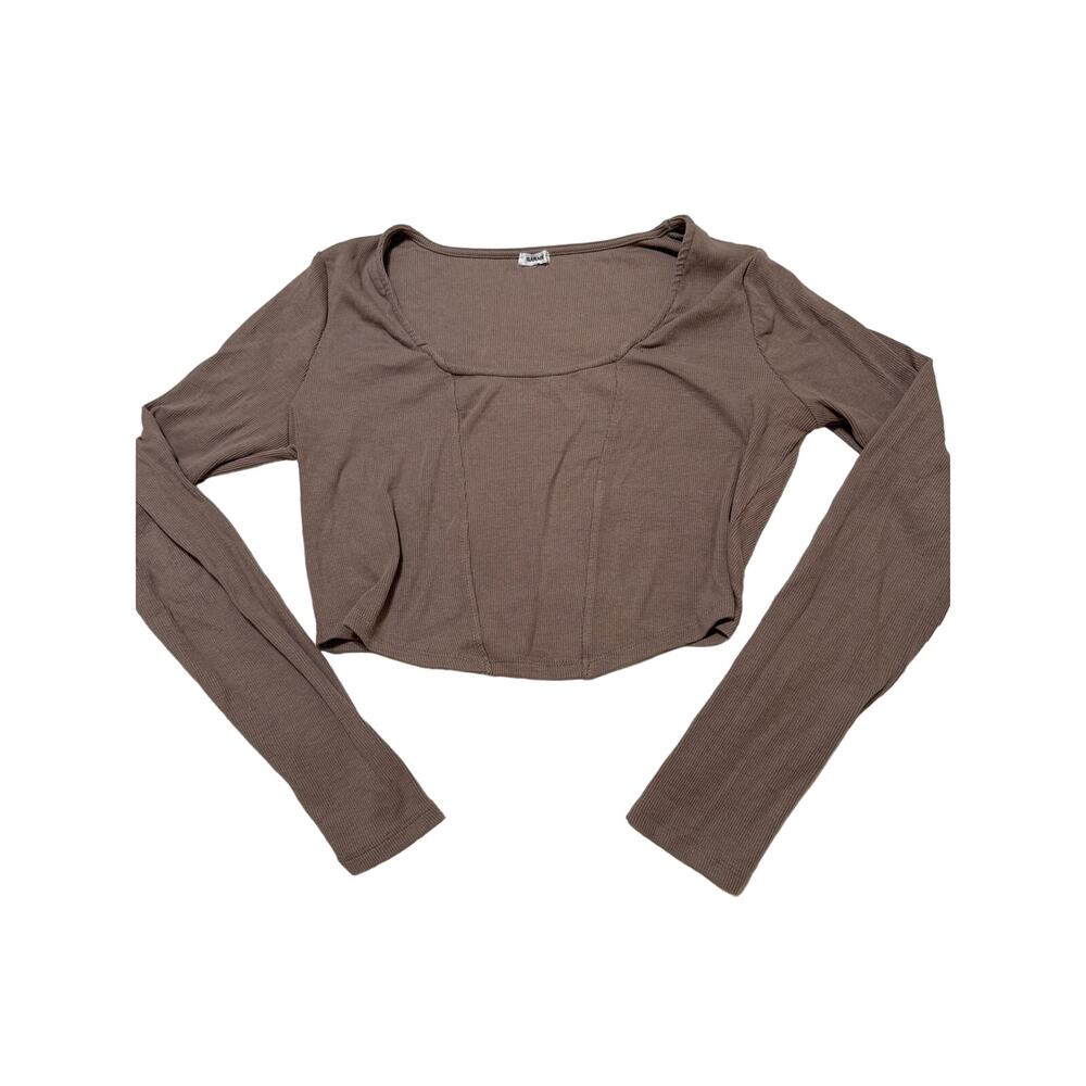 Garage Clothing Long Sleeve Ribbed Top Size XL